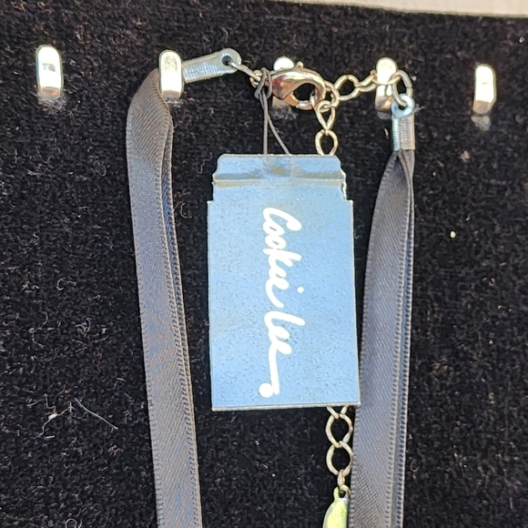 Cookie Lee Silver, Black and Blue Pendant Necklace #82342 NWT - Picture 6 of 8